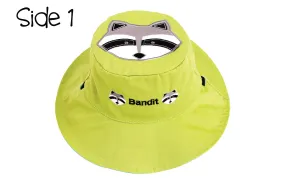 FlapJackKids - Reversible Kids' Sun Hat - Raccoon / Fox
