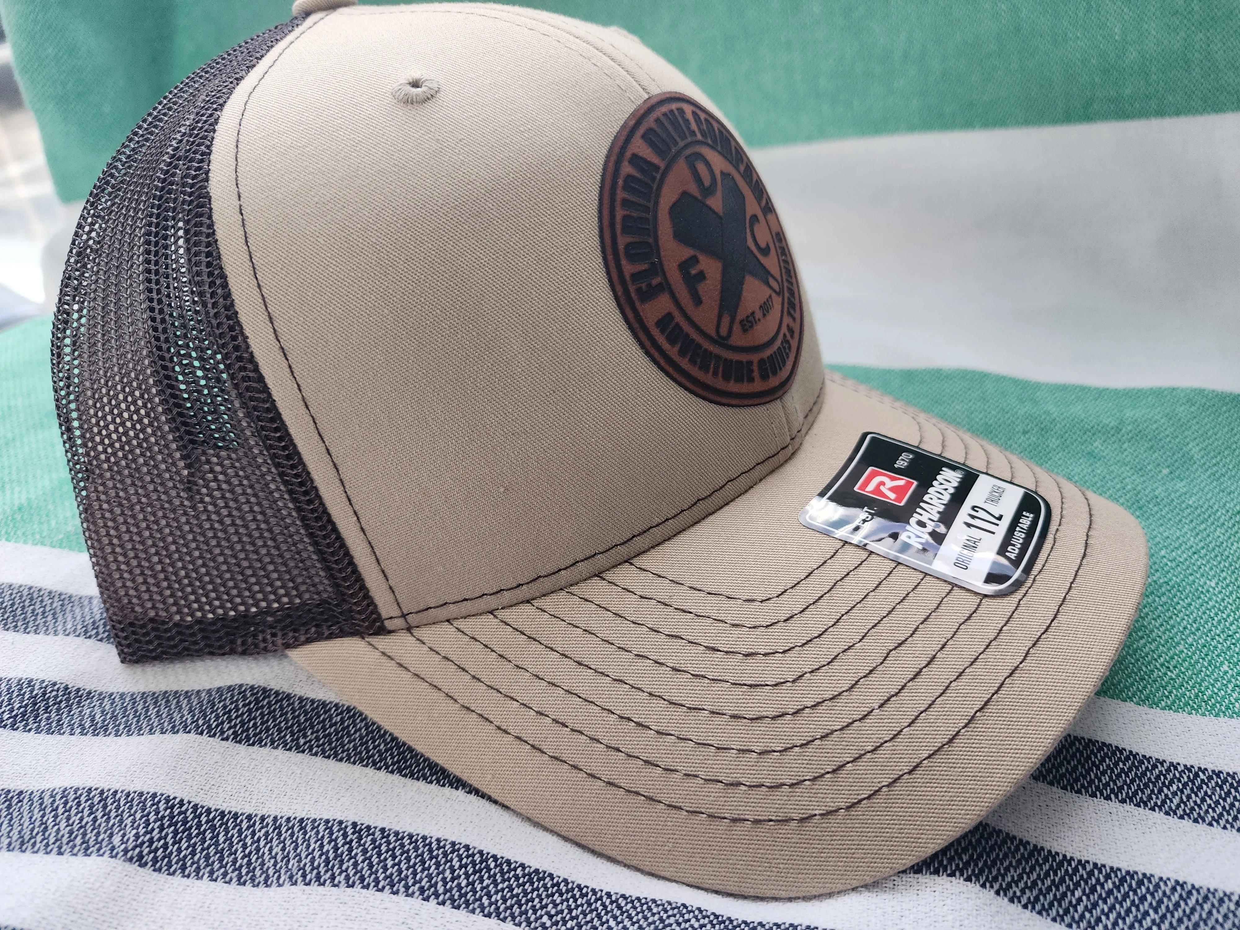Florida Dive Company Leather Patch Hat