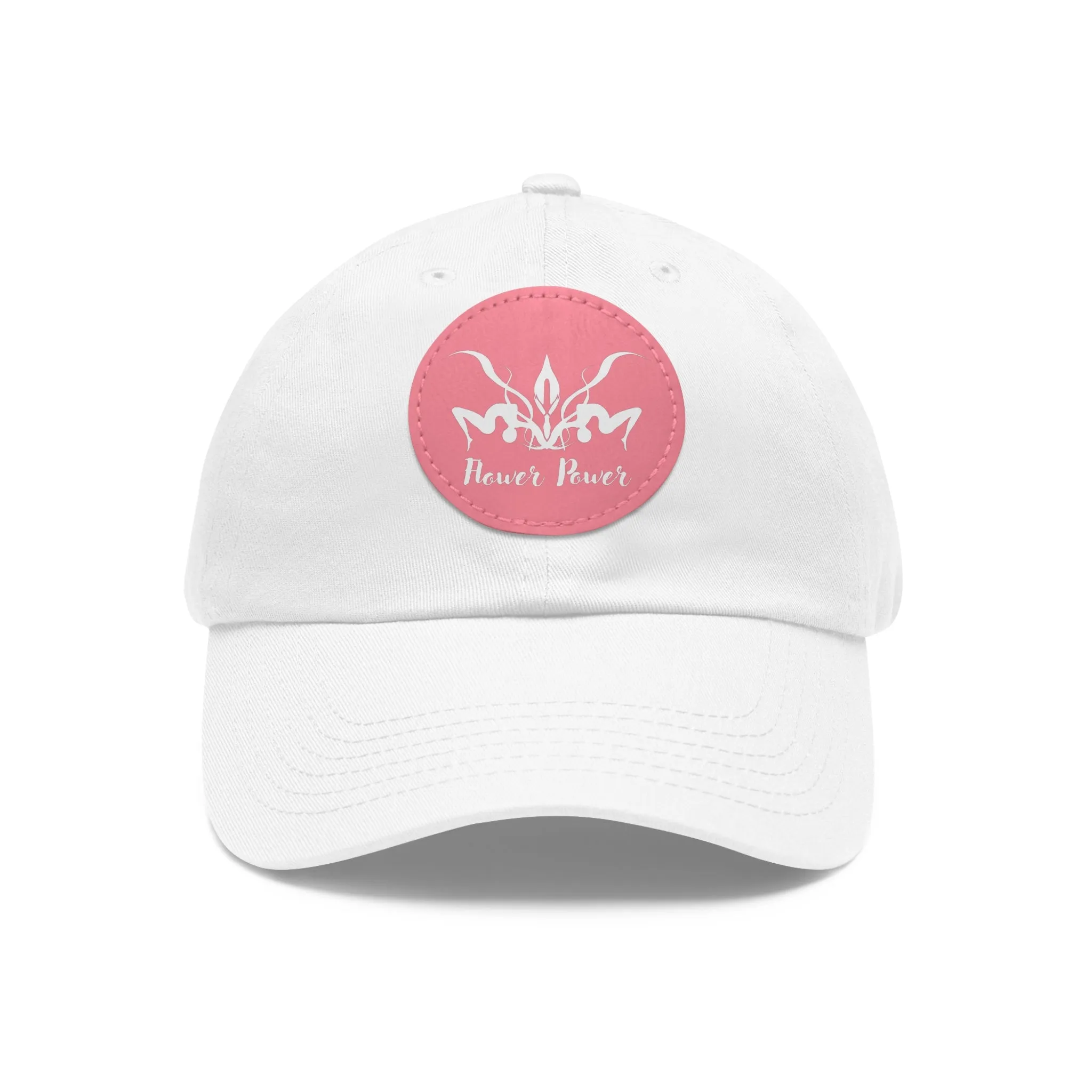 Flower Power Cap with Leather Patch (Round)