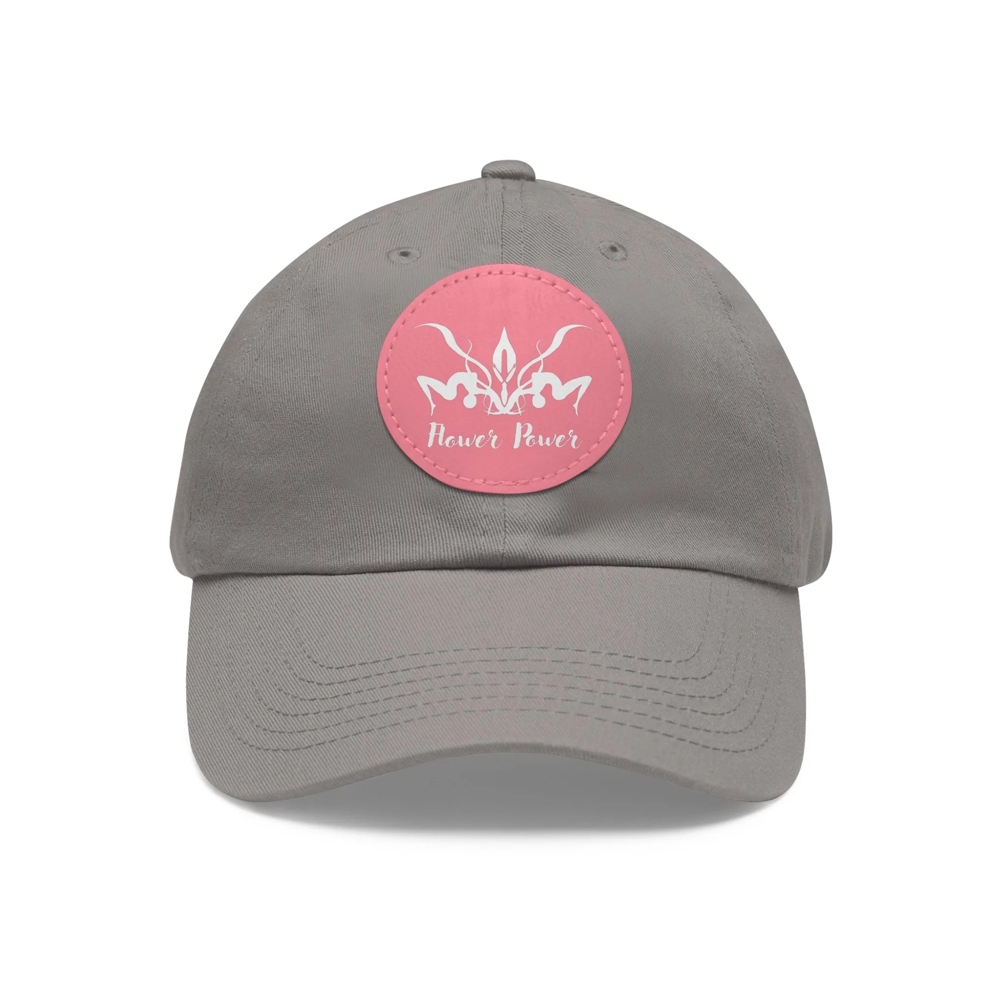 Flower Power Cap with Leather Patch (Round)