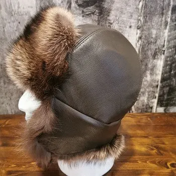 Fourrure (Furs) Audet Men's Fisher Aviator Fur Hat