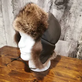 Fourrure (Furs) Audet Men's Fisher Aviator Fur Hat