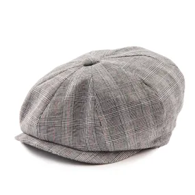 Gatsby Cap Cotton Check - Grau