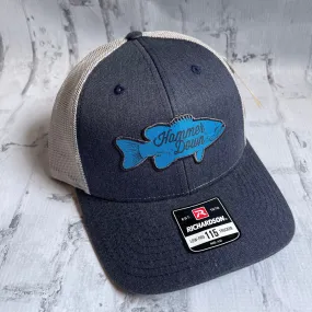 Hammer Down "HD Bass" Hat - Navy with Leather Patch