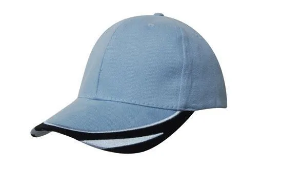Headwear Brushed Heavy Cotton With Peak Trim Embroidered (4072)