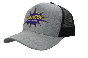 Headwear Grey Marle American Twill With Mesh Back (3821)