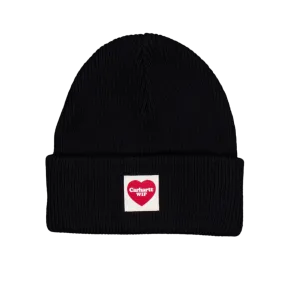 Heart Beanie Black