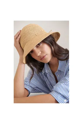 Helen Kaminski Provence 8 Raffia Crochet Hat  | Natural | Rollable Packable Hat