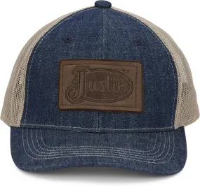 Justin Faux Leather Patch Hat