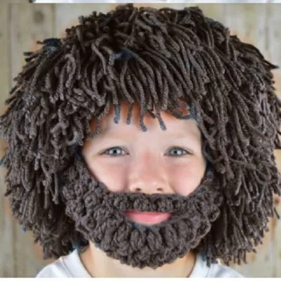 Kids Bearded Hat Beanies | Winter Caps