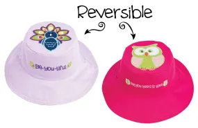 Kids UPF50  Sun Hat - Peacock/Owl
