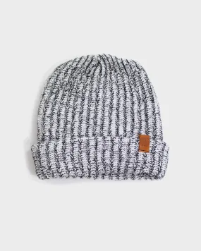 Kiriko Original Knit Cap, Black and White Marbled