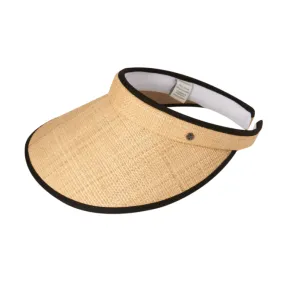 Kooringal Ladies Visor Push On Raffia - Black