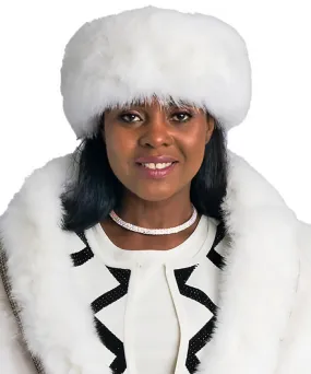 Lily and Taylor Fur Headband A28 - Ivory