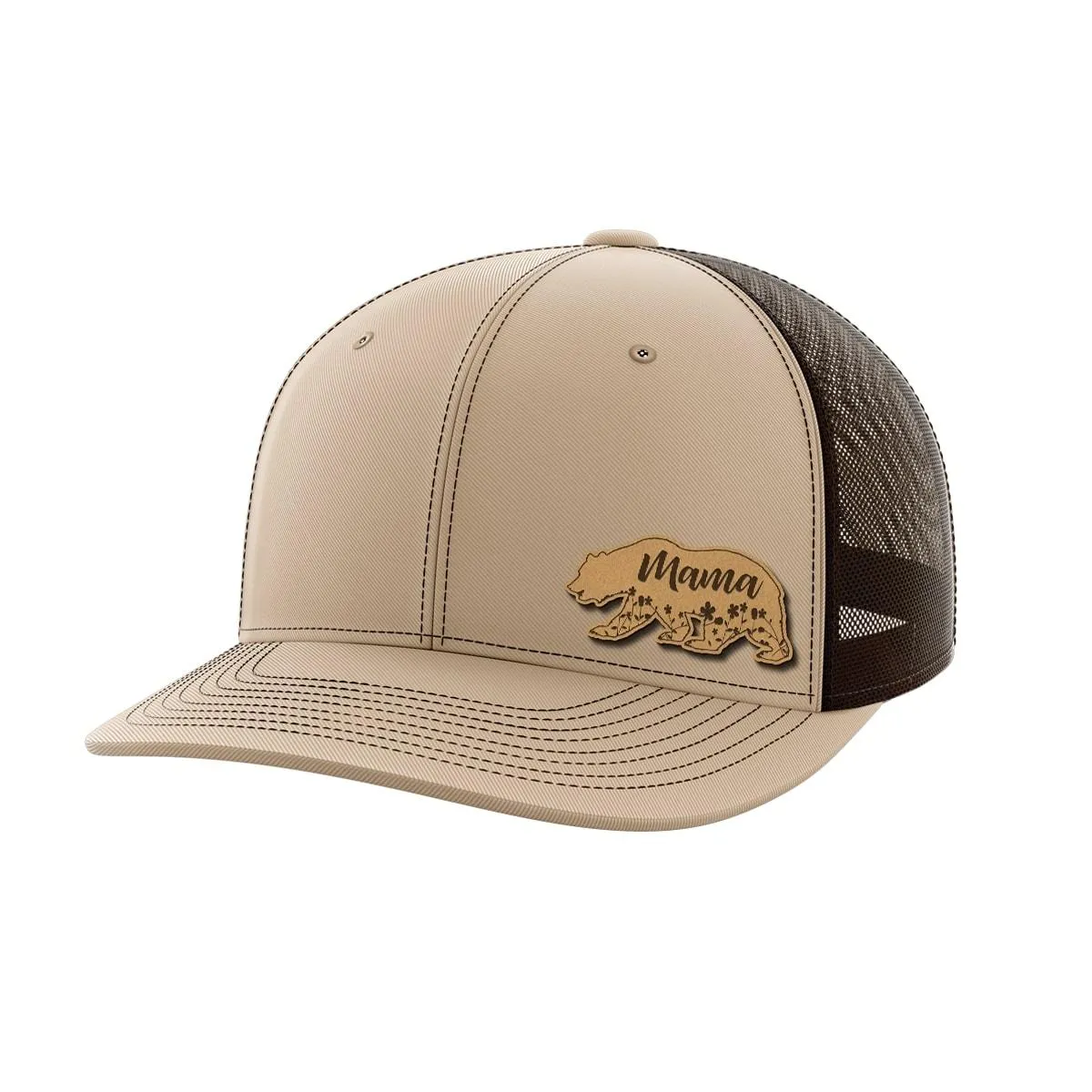 Mama Bear Leather Patch Hat
