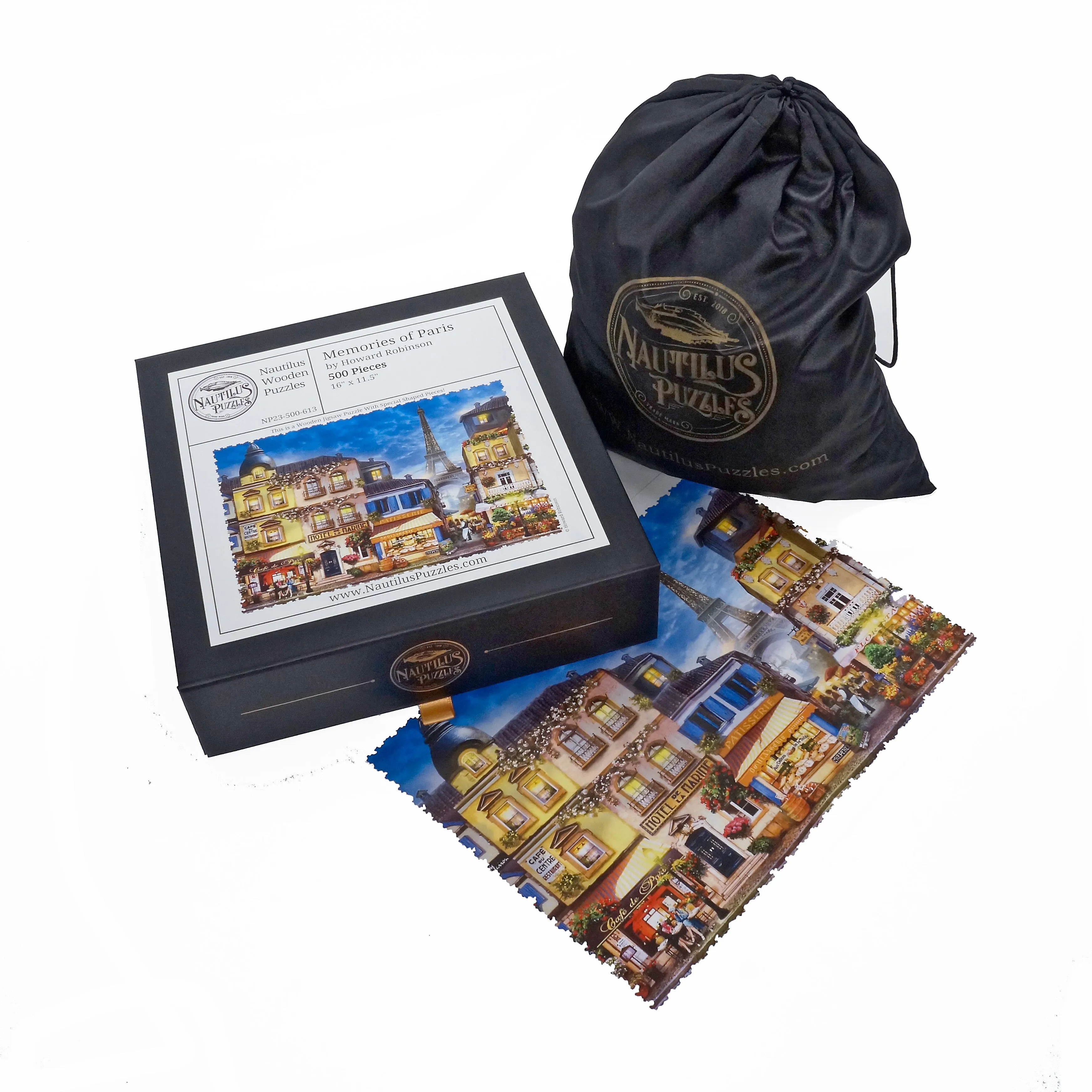 Memories of Paris (500 Piece Wooden Jigsaw Puzzle)
