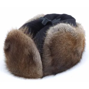 Mountie Style Muskrat with Black Melton