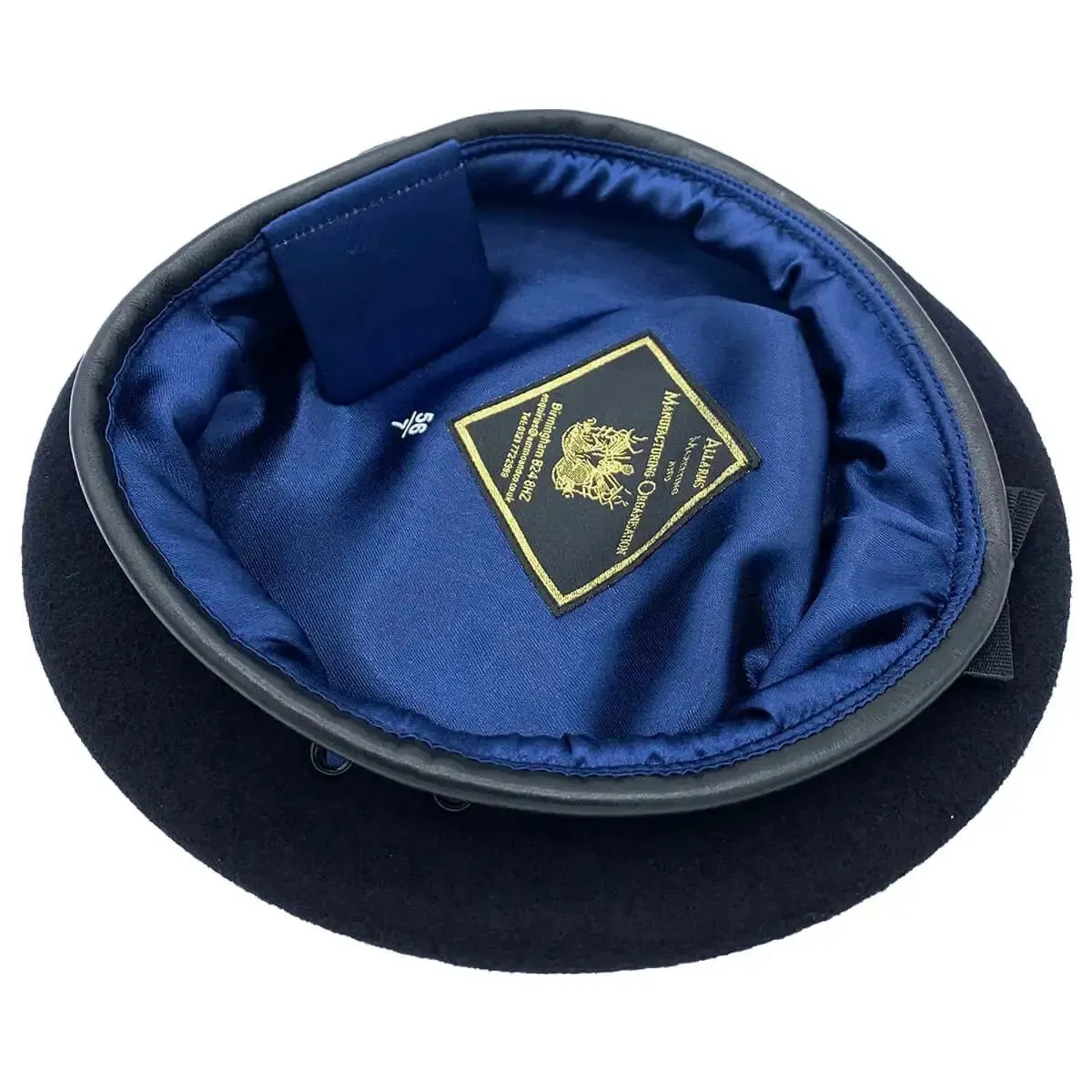 Navy Blue Silk Lined Army Beret