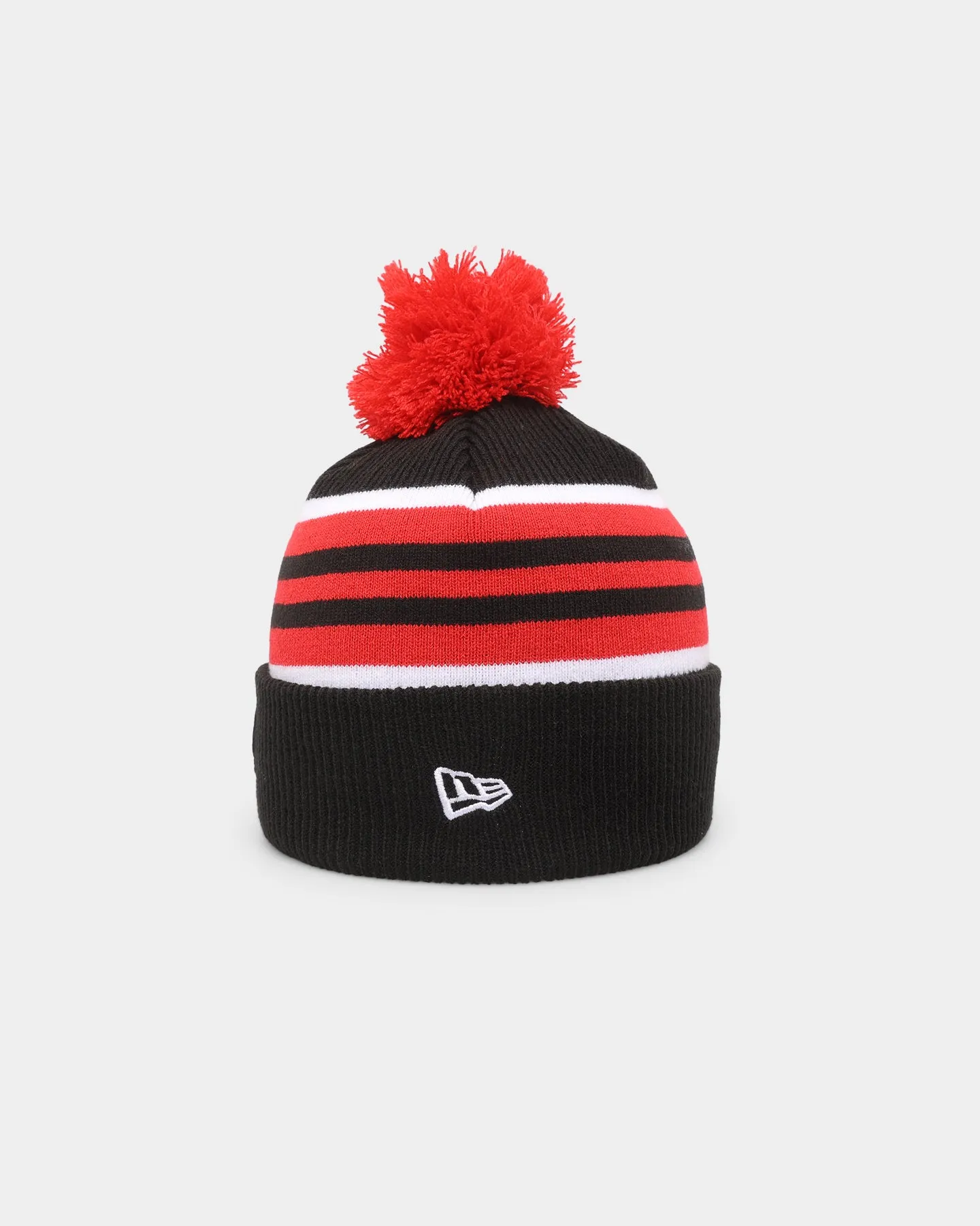 New Era Chicago Bulls Stripe Cuff Knit Medium Beanie Original Team Colours