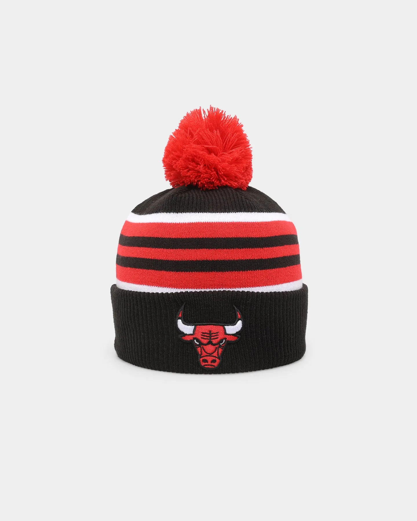 New Era Chicago Bulls Stripe Cuff Knit Medium Beanie Original Team Colours