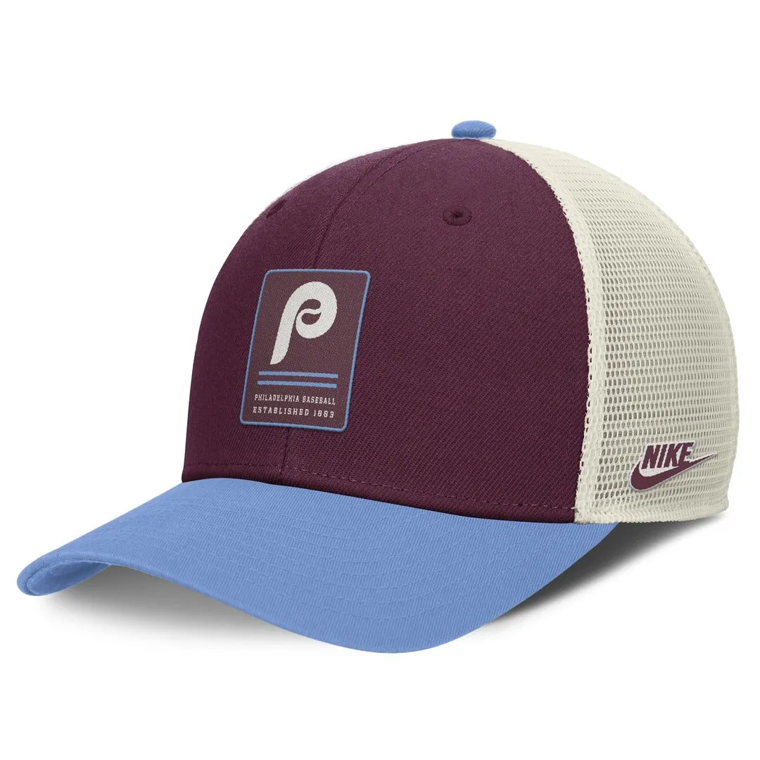 Nike Men's MLB Philadelphia Phillies Rise ST Adj Coop Trucker Cap