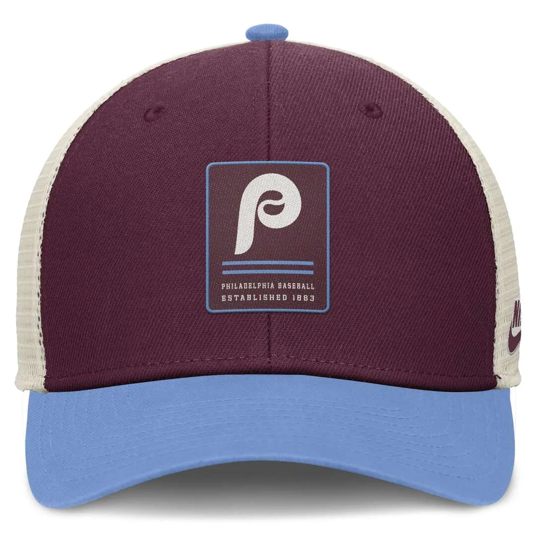 Nike Men's MLB Philadelphia Phillies Rise ST Adj Coop Trucker Cap