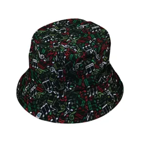 O Christmas Tree Music Notes Bucket Hat