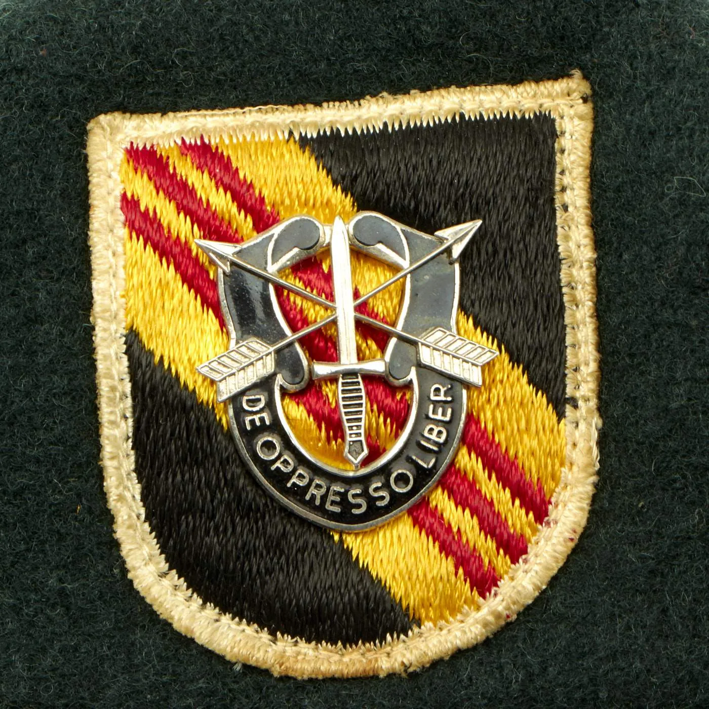 Original U.S. Vietnam War Named Company C 5th Special Forces Group Airborne Green Beret