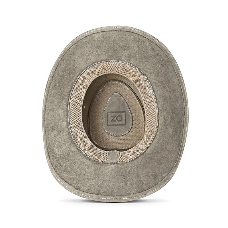 Outrider Gray Leather Cowboy Hat