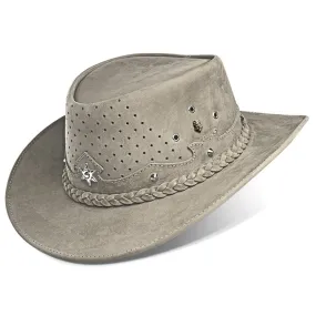 Outrider Gray Leather Cowboy Hat