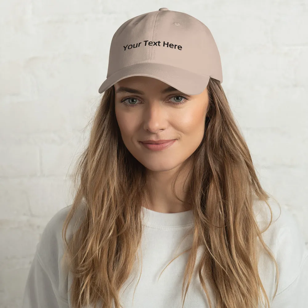 Personalized Embroidered Dad hat, Customizable Baseball Caps,  Your Text Here