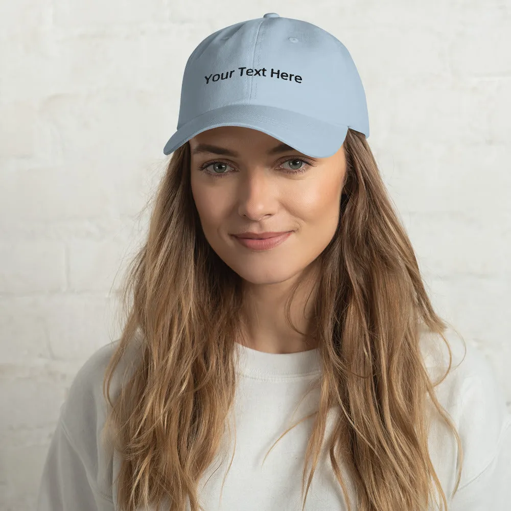 Personalized Embroidered Dad hat, Customizable Baseball Caps,  Your Text Here