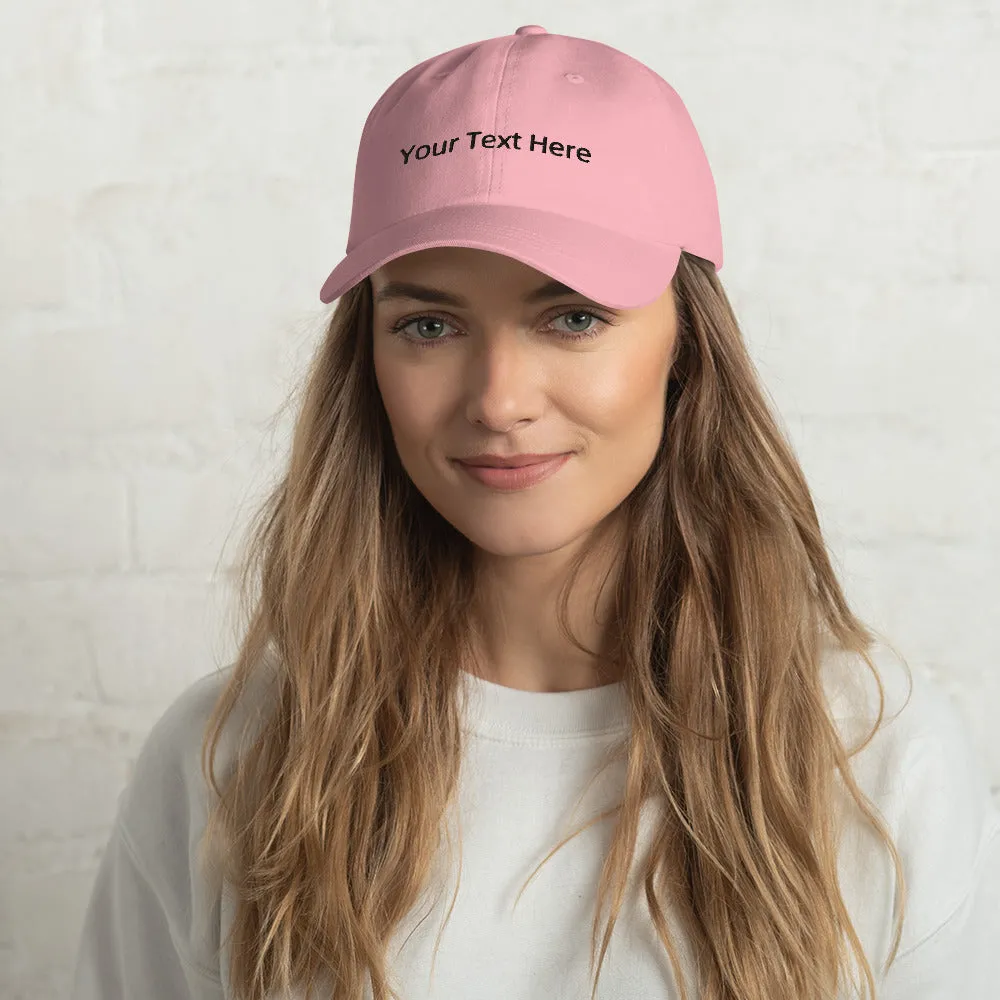 Personalized Embroidered Dad hat, Customizable Baseball Caps,  Your Text Here