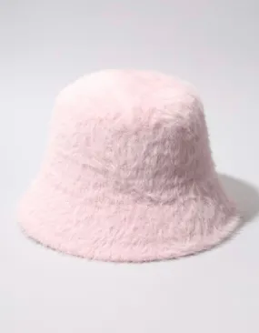 Pink Fluffy Bucket Hat