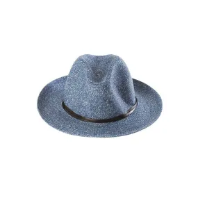 Plaited Paper Hat in Denim