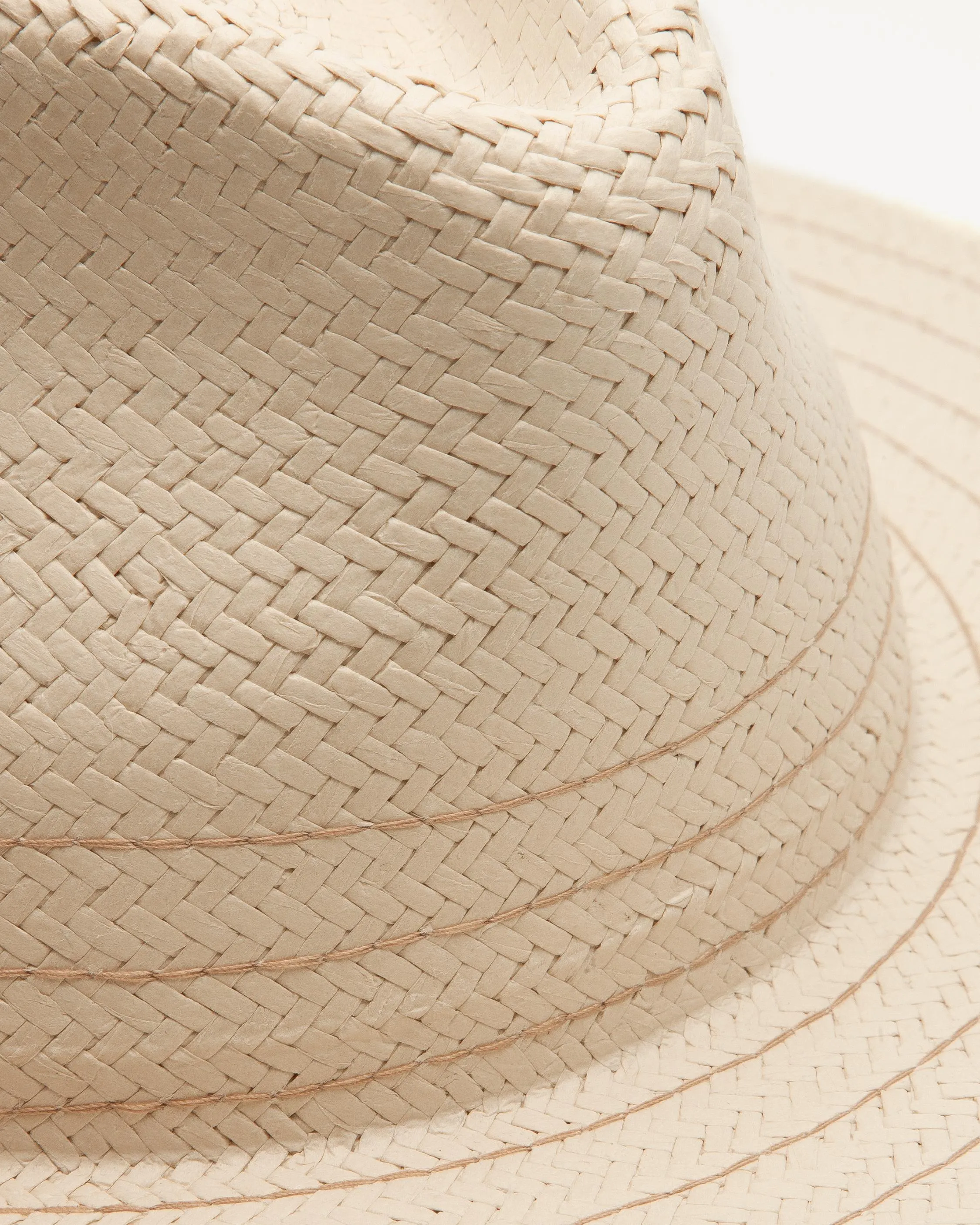 Rag & Bone - Packable Straw Fedora in Ivory