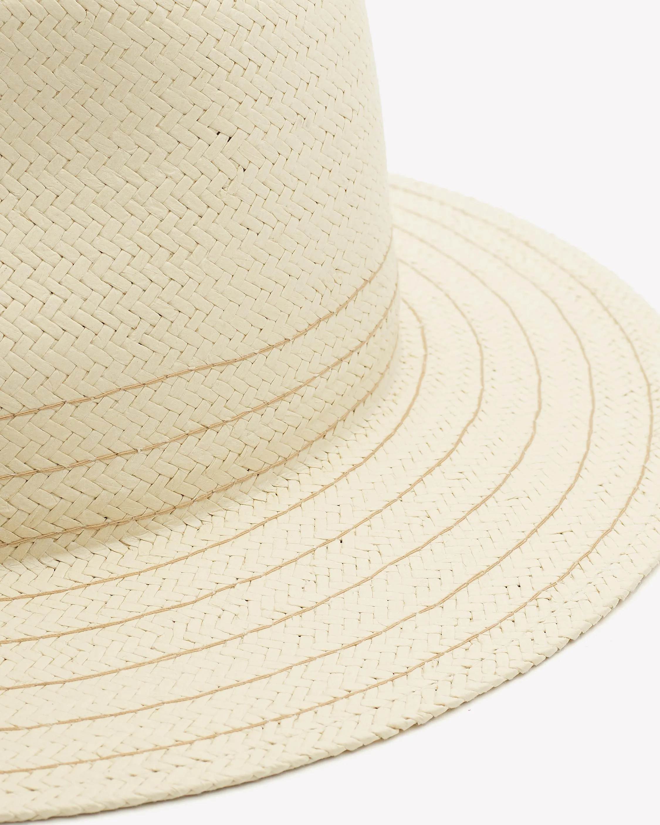 Rag & Bone - Packable Straw Fedora in Ivory