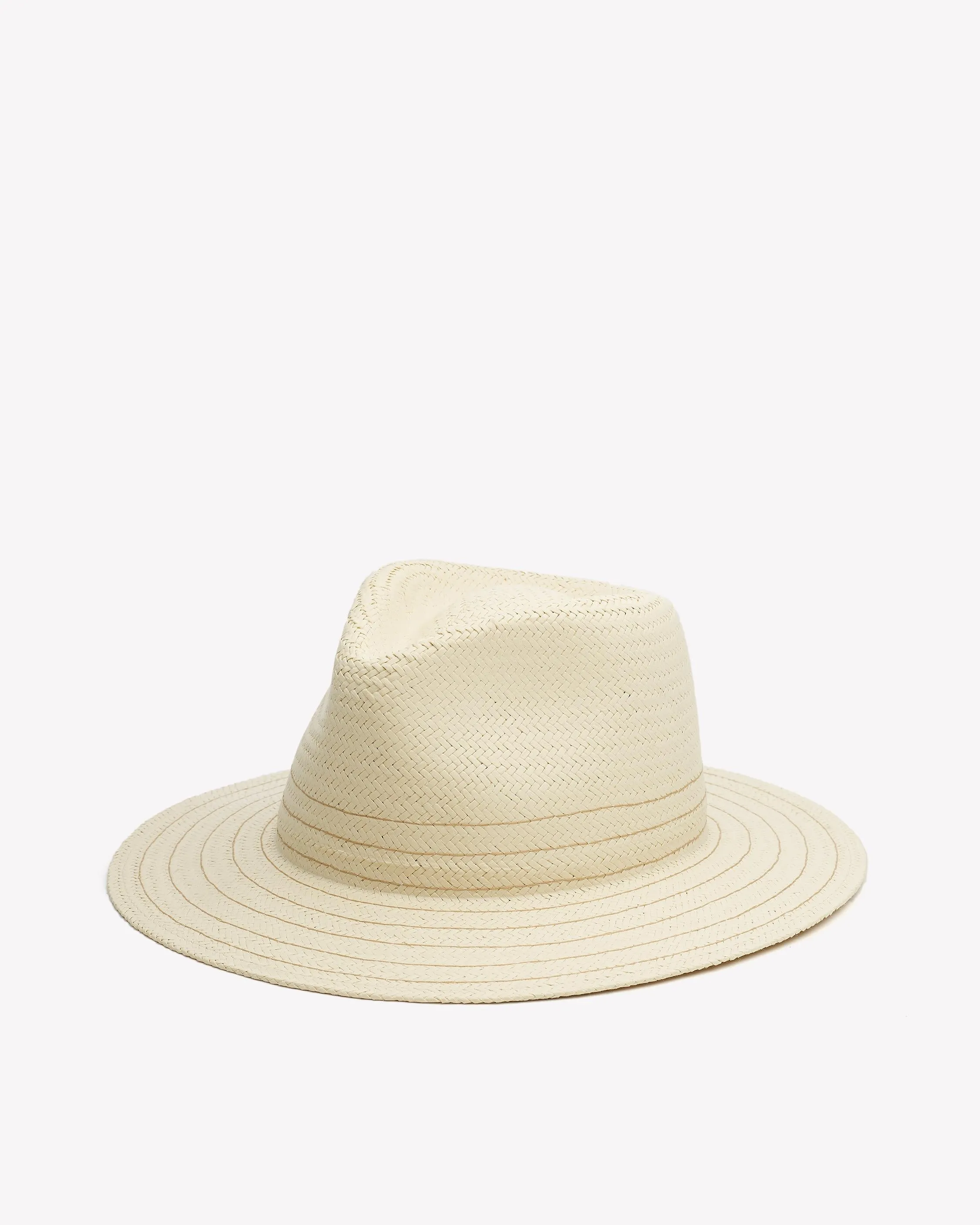 Rag & Bone - Packable Straw Fedora in Ivory