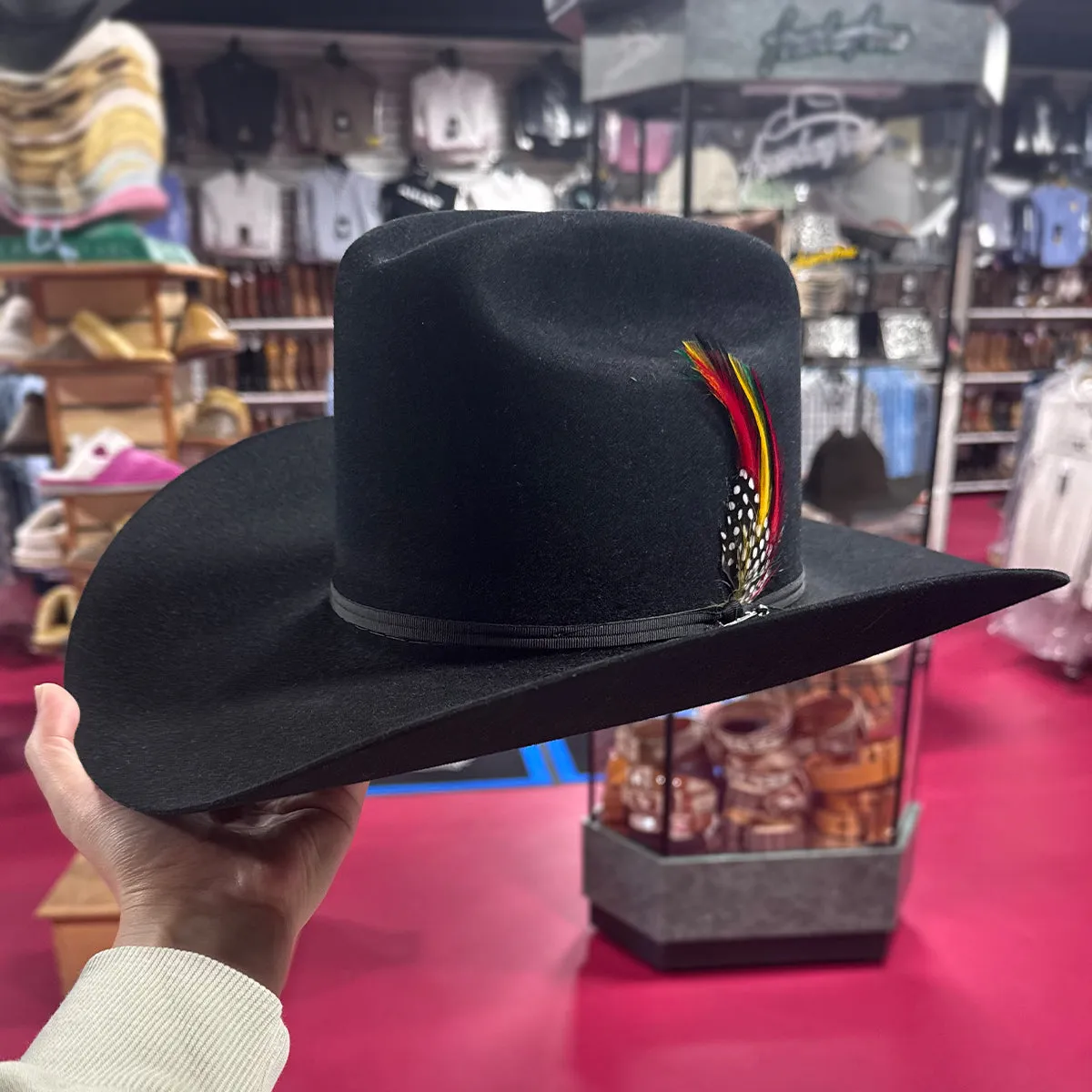 Rancher 6x Black Cowboy Felt Hat
