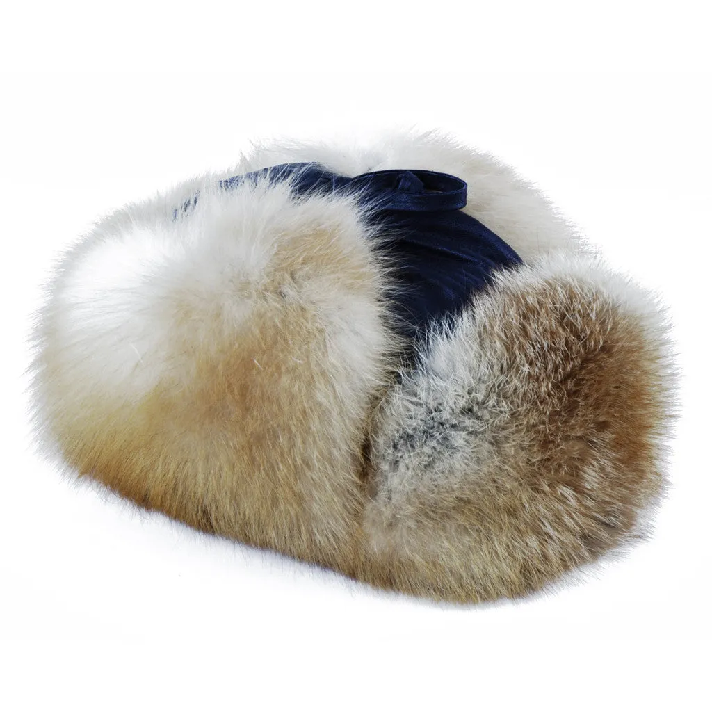 Red Fox Leather/Fur Aviator Hat