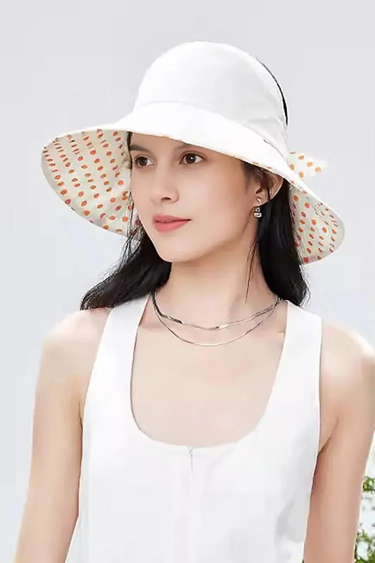 Reversible UPF50 Wrap-around Sun Visor with Bow