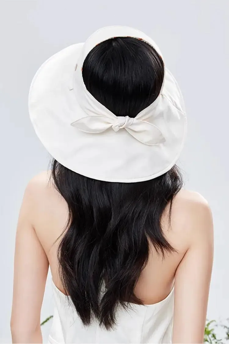 Reversible UPF50 Wrap-around Sun Visor with Bow