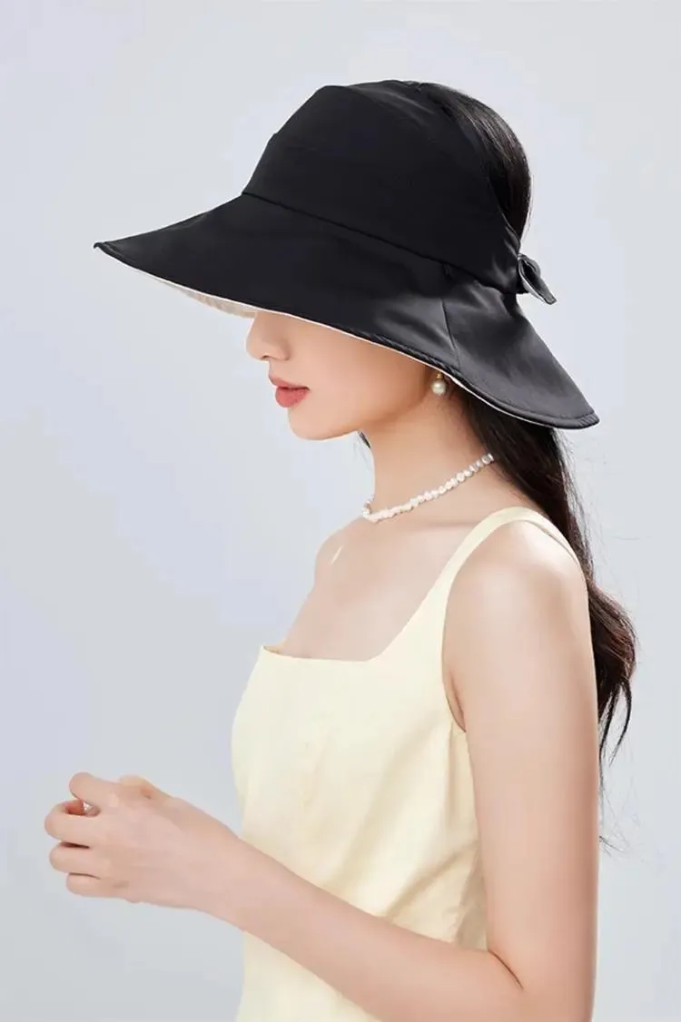 Reversible UPF50 Wrap-around Sun Visor with Bow
