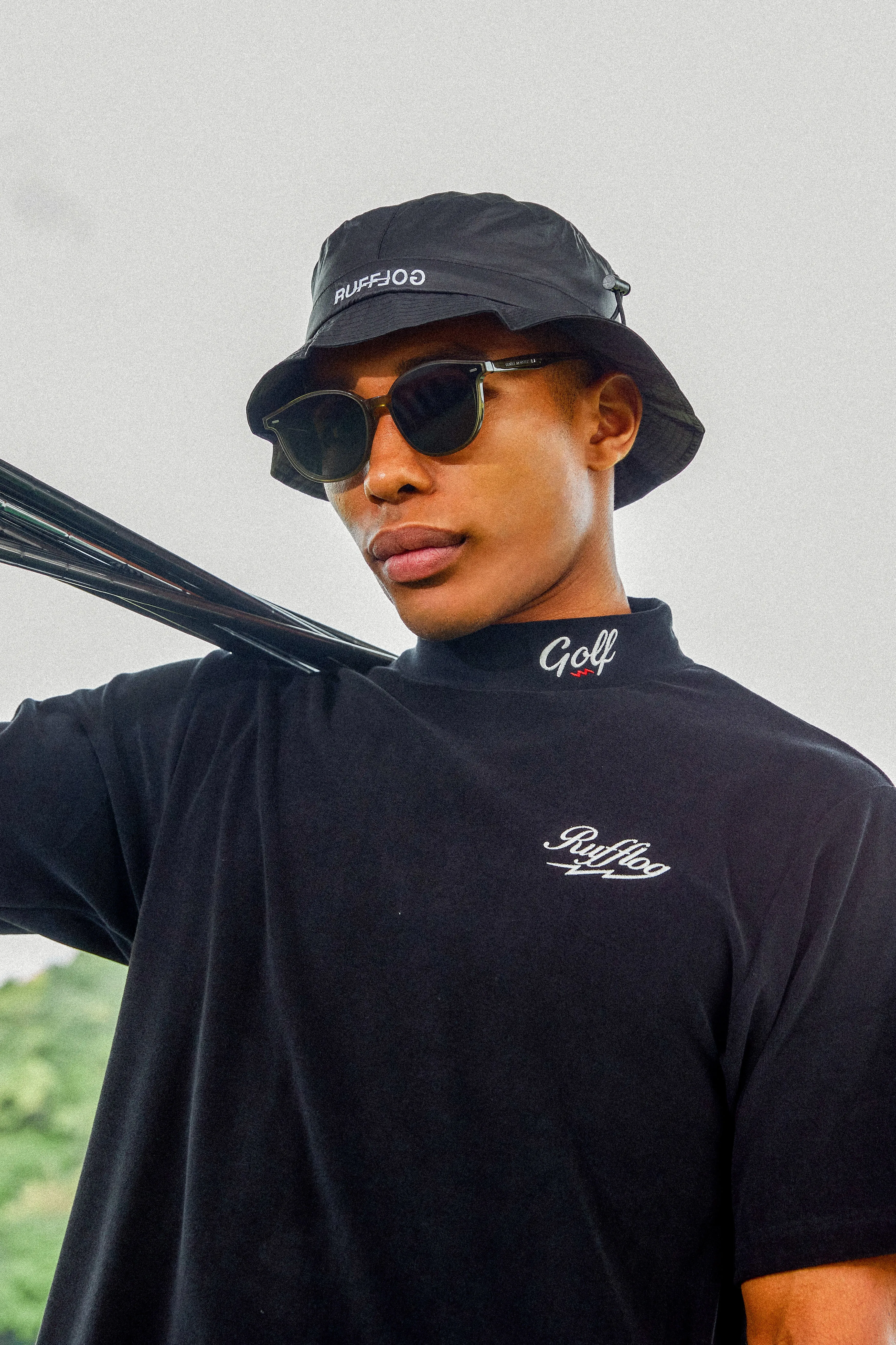 RUFFLOG×ELECTRIC WATERPROOF PACKABLE HAT BLACK