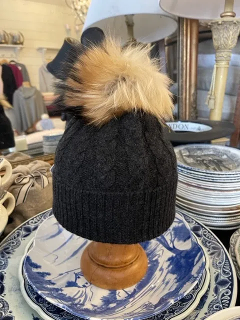 SCA 3-ply Beanies | Charcoal Cable Knit