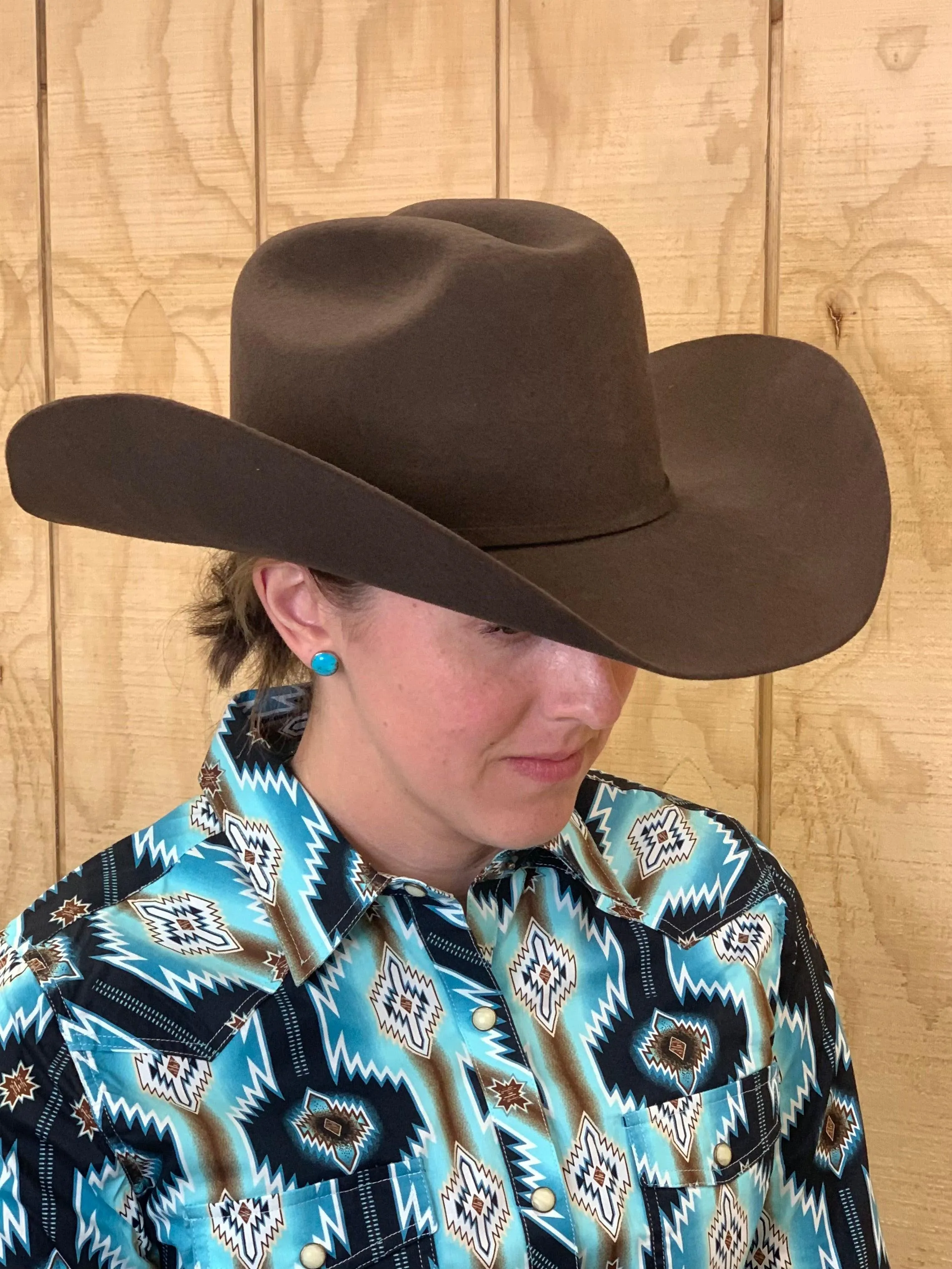Serratelli 2X Star Chocolate Brown Felt Unisex Western Cowboy Hat