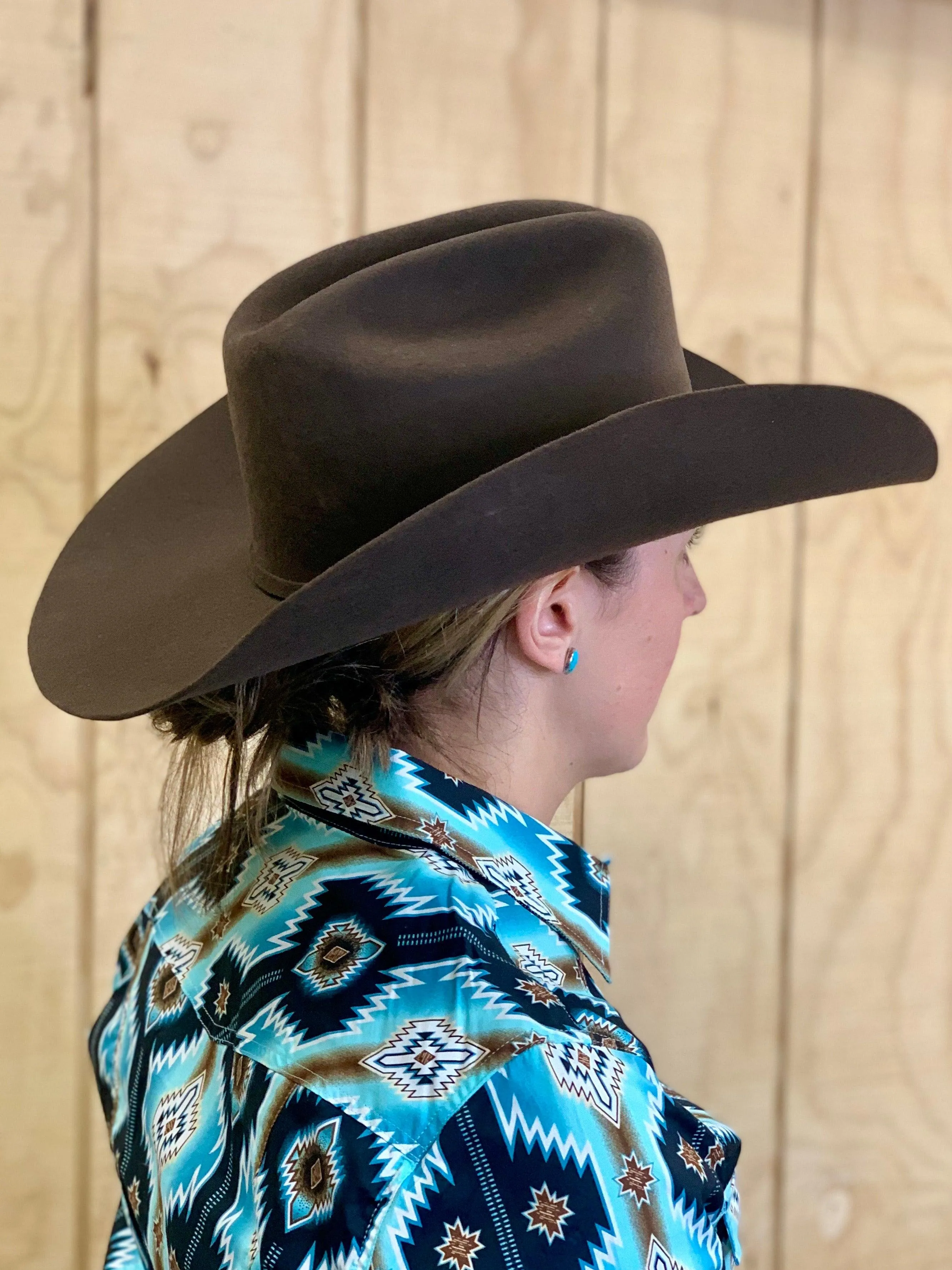 Serratelli 2X Star Chocolate Brown Felt Unisex Western Cowboy Hat
