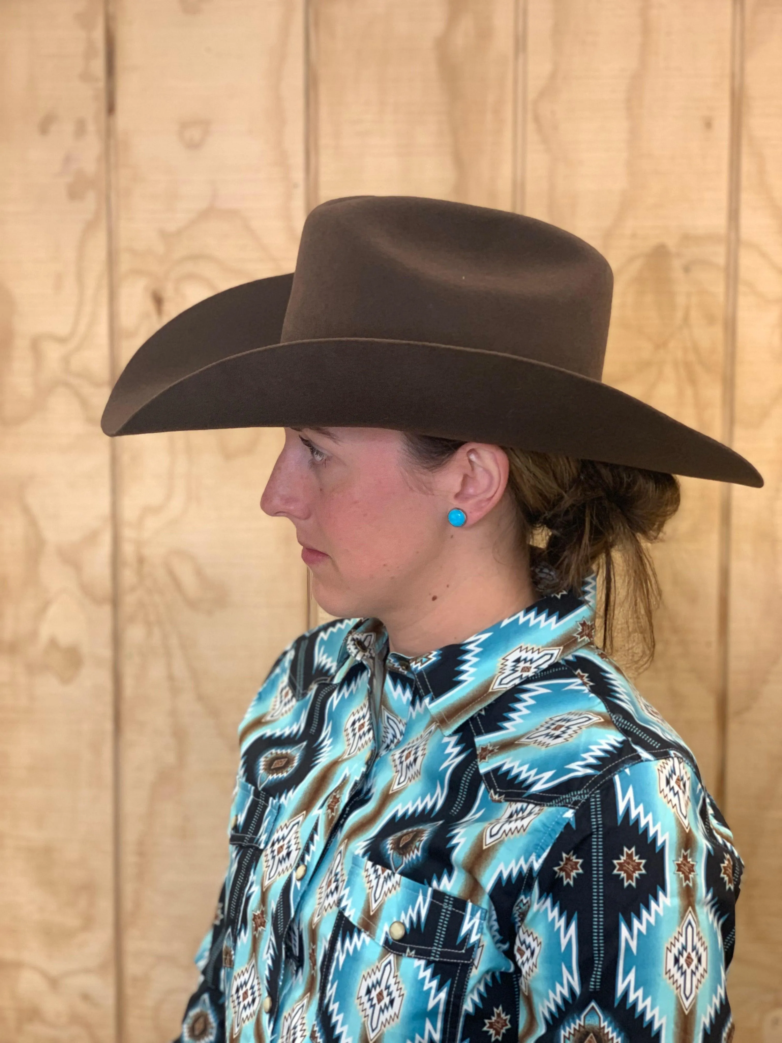 Serratelli 2X Star Chocolate Brown Felt Unisex Western Cowboy Hat