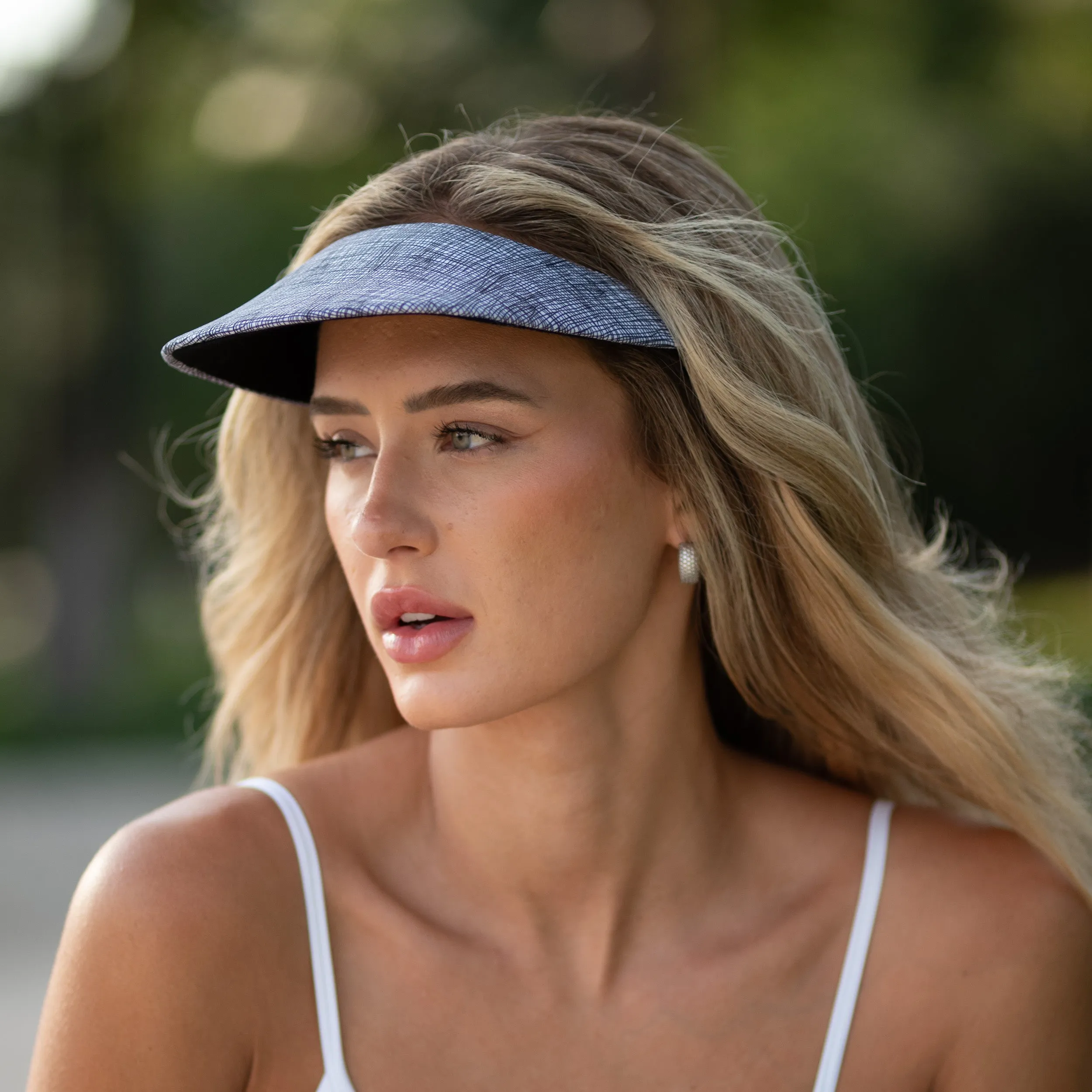Square Brim - Black & White Weave