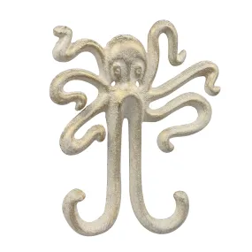 Stonebriar Decorative Cast Iron Octopus Double Wall Hook (WS)